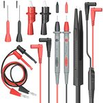 Electrical Multimeter Test Lead Kit with Alligator Clips Test Hook Test Probes Lead Professional Kit Test Cables 1000V 10A CAT.II