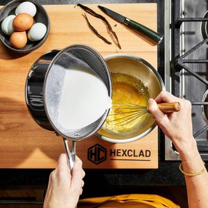 HexClad Hybrid Nonstick Saucepan, 2L – Stainless Steel Cookware
