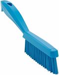 Vikan 41953 Slim, Stiff Bristles, Washing / Sweeping, Hand Brush, Fabric, Upholstery, Carpet, 300mm (Blue)
