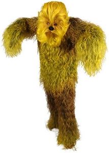 Hairy Warrior Ape Military Leader Resistance Fighter Yeti - Yellow Cosplay Wig and Costume, Multiple Color Options (Small/Medium)