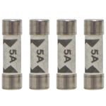 5 Amp Consumer Unit Fuses UK - BS1361 5A - For Fuses Carriers - Lights and Lighting Circuits - 4 Pack