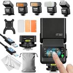 Godox IT32 TTL Camera Flash with X5N Flash Trigger, Compatible with Nikon, Magnetic Hotshoe & Trigger 2-in-1,Colorful Touch Screen,Rotatable Flash Head,TTL&HSS,LED Modeling Light,Creative Accessories