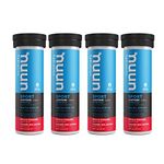 Nuun Sport + Caffeine: Electrolyte Drink Tablets, Box of 4 Tubes (40 servings), Cherry Limeade, Electrolyte Hydration Supplement