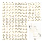 CDIYTOOL 120Pcs Triangle Shape Table Card Holders, Place Card Holders Wedding Table Number Holders Photo Holder Pictures Stand Clips for Anniversary Party Office Desk Name(Gold)
