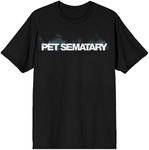 Bioworld Pet Sematary Distressed Logo Crew Neck Short Sleeve Men's Black T-Shirt -6XL