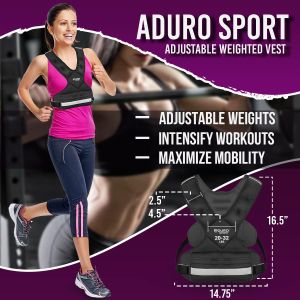 Aduro Sport Adjustable Weighted Vest – Fitness Training, Unisex