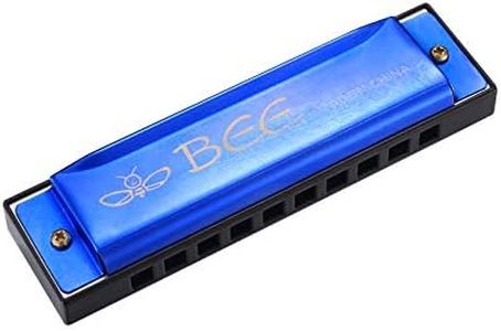 Zhujiehigh Harmonica, 10 Holes 20 Tones Kids Harmonica, Beginner Mouth Organ Key of C, Music Gifts for Musicians, Kids, Adults, Beginners, Performers Harmonica - Blue