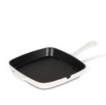 Cuisinart 9.25" Cast Iron Square Grill Pan, Non-Stick, Pearl White (CI30-23HPWHC)