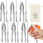 12 Pcs Lobster Crackers and Picks Set, Crab Leg Cracker Tools, Stainless Steel Seafood Crackers & Forks Nut Cracker Set