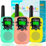 Walkie Talkies for Kids, Walkie Talkie Toys for Girls and Boys, Outdoor Toys for Ages 4-8-12, Built-in Flashlight, 22 Channels, Easter Basket Stuffers, Easter Gifts for Kids