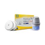 Abbott | FreeStyle Libre 2 Plus Sensor | Get Continuous Glucose Monitoring for Type 1 & Type 2 Diabetes | No Finger Pricks or Scans Needed | Track Glucose Levels Anytime, Anywhere with Automatic Updates Every Minute on Your Phone | Each Sensor Lasts for Up to 15 Days | Pack of 2