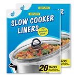 40 Counts Slow Cooker Liners and Cooking Bags, Extra Large Size Fits 6-10QT Pot, 14"x 22", BPA Free, Suitable for Oval & Round Pot (40)