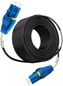 Bangun 20 Meters Uniboot LC to LC Outdoor Armored Fiber Patch Cable, Low Friction Single Mode Duplex Fiber Optic Cable Jumper Optical Patch Cord, 9/125um, (OS1/OS2 Compatible), LSZH Black