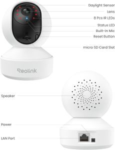 Reolink E1 Pro 5MP Indoor Security Camera – WiFi, Night Vision