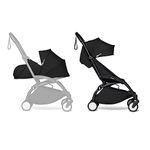 BABYZEN YOYO² Foldable Stroller - Includes Newborn Pack (Black), Black Frame & 6+ Color Pack (Black) - Suitable for Newborn Up to 22 kg, Lightweight, Mattress, Canopy, Head Support & Foot Cover