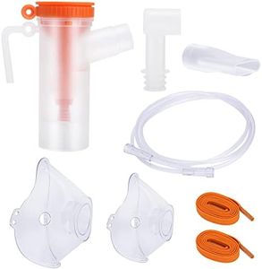 Nebulizer Tubing Mouthpiece Cup Masks Kit for Adults and Kids Breathing, Home Desktop Nebulizer Machine Accessories Hose Supplies Replacement Parts