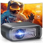 [Electric Focus/Auto Keystone] FUDONI Projector with WiFi 6 and Bluetooth Dual-way, 650ANSI Native 1080P 4K Support Outdoor Movie Projector Max 300'' Display, for iOS/Android/TV Stick/HDMI/USB/Laptop
