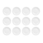 Olympia Athena Hotelware Wide Rimmed White Porcelain Plates, Pack of 12, Diameter: 165mm / 6 1/2 inch, Catering and Restaurant Grade | CC206