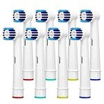 8 Pack Replacement Brush Heads Compatible Toothbrush Heads for Braun Oral-B Professional Care 500 600 1000 2000 2500 3000 5000 7000 and More Vitality Pro Smart Genius Electric Toothbrushes