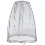 Cinvo Head Net Mesh Bug Net Face Netting Updated Bigger Size for Mosquitoes Bugs No See Ums Insects Gnats Midges from Outdoor, Spacious Net Room Works Over Most Hats Comes with Free Stock Pouch- Grey