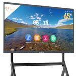LeaderHub 65" Smart Board 4K UHD Interactive Whiteboard for Classroom and Office, EDLA Certified All-in-One Digital Whiteboard with 50MP AI Camera, 8-Mic, Android 14.0, 8+128GB Wall Bracket Included