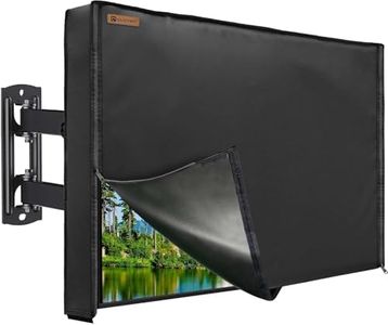 IC ICLOVER Outdoor TV Cover 80-85", 600D Heavy Duty 4 Season Weatherproof TV Screen Protector with Waterproof Zipper & Remote Control Pocket, Outside Television Cover for LED, LCD, OLED TVs