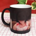 NWOSKI Personalised Magic Mugs with Photos or Text! Colour Change Coffee Tea! Personalised Heat Change Magic Mug with Photo Text for Dad, Birthday Gift Both Sides Print (1 Photo)