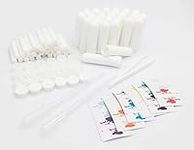 zison Nasal Inhaler Tubes - Kit Contains: 24 Empty Nasal Inhaler Tubes (With Wicks) In 12 Extra Wicks,36 Writable Stickers, 2 Mini Droppers And 1 tweezers