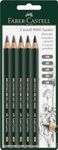 Faber-Castell 5 Piece Quality Castell 9000 Jumbo Graphite Pencils Blister Card Set, Including HB, 2B, 4B, 6B and 8B