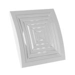 Ø 125mm / 5 inch Air Vent Cover - Ceiling Adjustable Ventilation Grille with Flyscreen - ABS Plastic White