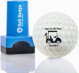 HODL 21 Ball Badge - Golf Ball Stamp, Self-Inking Golf Ball Stamper, Golf Ball Marker, Reusable Golf Ball Marking Tool to Identify Golf Balls - (They See Me Rollin)