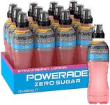 Powerade Zero Strawberry Lemon Multipack Sipper Cap Bottles 12 x 600mL