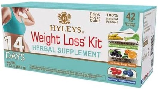 HYLEYS 14 Day Weight Loss Tea – 42 Tea Bags – Garcinia Cambogia, Matcha Green Tea, Senna & Natural Flavors – Supports Weight Loss, Digestion & Metabolism