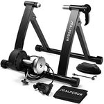 Alpcour Bike Trainer Stand for Indoor Riding – Portable Foldable Magnetic Stainless Steel Indoor Trainer, Noise Reduction, 6 Resistance Settings & Bag – Stationary Exercise for Road & Mountain Bikes