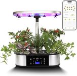 Aprafie Hydroponic Growing System Plus,Wi-Fi Control,2 Pods Indoor Garden 36W 120 LED Grow Light.Up to 30 Inch Indoor Garden. Silent Pump System ＆ Automatic Timer,for Home, Kitchen, Gardening