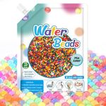 Jacisk Water Beads 120,000 Pcs Colorful Jelly Water Gel Beads, Rainbow Mix Non Toxic Water Beads for Vase Filler, Plant, Floating Candles, Wedding and Home Decoration