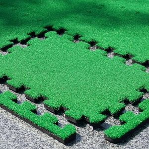 GAIARENA Artificial Turf Mat for Golf Simulator, Grass Tiles Thick EVA Foam Base for Golfing Hitting Practice Mat, Artificial Grass Outdoor Rug Floor Decoration for Patio Indoor Outdoor, 75.6*49.6 IN