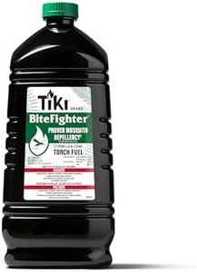 Tiki BiteFighter Mosquito Repellent Torch Fuel - 1 Gallon (128 oz.), Citronella & Cedar Formula for Mosquito Repellency, Easy Pour Bottle, Use with Torches & Table Torches, Outdoor & Backyard Use