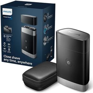 Philips Portable Shaver, On-The-Go Wet and Dry Electric Shaver, ComfortCut Blade System, 3D Floating Heads, Compact Design, Powerful Battery, Model PQ888/06