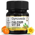 Gynoveda Ayurvedic Calcium & Vitamin D3 Supplement 1 Bottle Pack of 60 Tablet