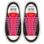 HOMAR No Tie Shoelaces in 13 Colors for Kids and Adult - Best in Sports Fan Shoelaces - Elastic Shoe Laces Turn Your Shoes into A Slip-on Perfect for Sneaker Boots Oxford and Casual Shoes - Pink