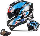 Motorcycle Modular Helmet with Blue