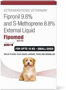 Richpet Spot On for Dogs (0-10 kg), Monthly Flea, Tick & Chewing Lice Treatment, Topical Parasite Protection