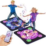 TooLion Double Dance Mat for Kids 3-12 - Dance Pad with Light-Up 12 Buttons,5 Game Modes,Touch-Sensitive & Built-in Music & Adjustable Volume,Christmas Birthday Gift for Boys Girls
