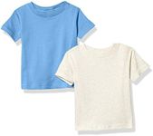 Marky G Apparel Baby Fine Jersey Tee, Natural Heather/Light Blue, 12 Months