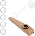 LT Easiyl 1 Set Of Wooden Kazoo Orff Instruments Musicial Partner Kazoo for Guitar Ukulele Violin Piano Accompaniment With Membrane Included 103x25x15mm