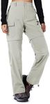 Cycorld Women's-Hiking-Pants-Convertible Quick-Dry-Stretch-Lightweight Zip-Off Outdoor Pants with 5 Deep Pockets