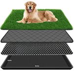 Embellbatt 60 * 90CM Dog Grass Pad with Tray, Dog Potty Grass for Puppy Training, Artificial Fake Grass for Dogs to Pee on Indoor Outdoor Dog Training Floor Protection Trays