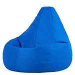 Bean Bag Bazaar Dalton Outdoor Bean Bag Chair, Blue, Garden Chair, Water Resistant Fabric, Gaming Beanbag with Filling Included, Garden Seat, Outdoor Seating
