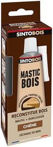 SINTO Reconstitue Bois pour Parties Manquantes Chêne - 80g - Répare, Restaure et Reconstitue une Partie de Bois Manquante - Facile d’Application - Prise Rapide
